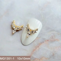 10pcs/lot Luxury No Fading Bow Butterfly Arc Nail Art Parts Zircon Crystal Manicure Nails Accesorios Supplies Decorations Charms