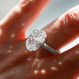 Oval Cut All Moissanite Ring