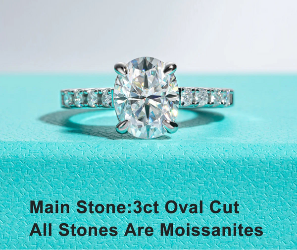 Oval Cut Moissanite Engagement Rings