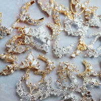 10pcs/lot Luxury No Fading Bow Butterfly Arc Nail Art Parts Zircon Crystal Manicure Nails Accesorios Supplies Decorations Charms