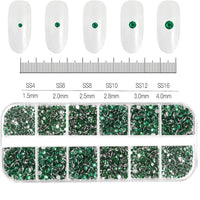 12Grids Pink Mixed Nail Rhinestones Luxury Nail Charms Glitter Crystal Jewelry Gems Nail Art Decoration Manicure Rhinestones R#Q