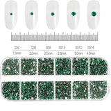 12Grids Pink Mixed Nail Rhinestones Luxury Nail Charms Glitter Crystal Jewelry Gems Nail Art Decoration Manicure Rhinestones R#Q