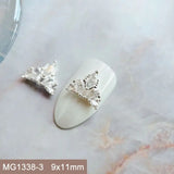 10pcs/lot Luxury No Fading Bow Butterfly Arc Nail Art Parts Zircon Crystal Manicure Nails Accesorios Supplies Decorations Charms
