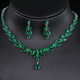 Emmaya Exquisite Jewelry Sets For Women Wedding Party Accessories Cubic Zircon Stud Earrings & Necklace Gift