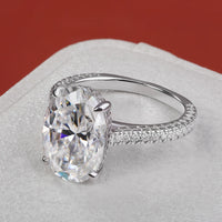 Oval Cut All Moissanite Ring
