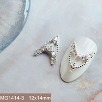 10pcs/lot Luxury No Fading Bow Butterfly Arc Nail Art Parts Zircon Crystal Manicure Nails Accesorios Supplies Decorations Charms