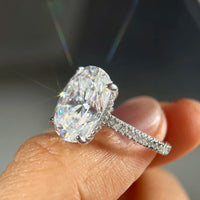 Oval Cut All Moissanite Ring