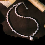 Freshwater Pearl Zircon Necklace