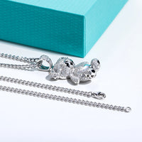 Moissanite Cute Bear Necklace