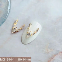 10pcs/lot Luxury No Fading Bow Butterfly Arc Nail Art Parts Zircon Crystal Manicure Nails Accesorios Supplies Decorations Charms