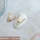 10pcs/lot Luxury No Fading Bow Butterfly Arc Nail Art Parts Zircon Crystal Manicure Nails Accesorios Supplies Decorations Charms