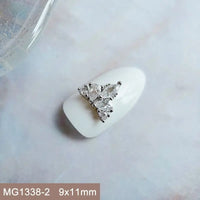 10pcs/lot Luxury No Fading Bow Butterfly Arc Nail Art Parts Zircon Crystal Manicure Nails Accesorios Supplies Decorations Charms