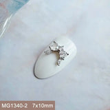10pcs/lot Luxury No Fading Bow Butterfly Arc Nail Art Parts Zircon Crystal Manicure Nails Accesorios Supplies Decorations Charms