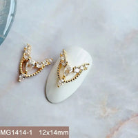 10pcs/lot Luxury No Fading Bow Butterfly Arc Nail Art Parts Zircon Crystal Manicure Nails Accesorios Supplies Decorations Charms