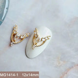10pcs/lot Luxury No Fading Bow Butterfly Arc Nail Art Parts Zircon Crystal Manicure Nails Accesorios Supplies Decorations Charms