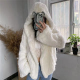 Rabbit Fur Knitted Coat