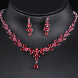 Emmaya Exquisite Jewelry Sets For Women Wedding Party Accessories Cubic Zircon Stud Earrings & Necklace Gift