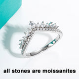 Moissanite Heart Shape Wedding Bands