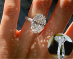 Oval Cut All Moissanite Ring