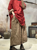 Women Loose Retro Ramie Pants