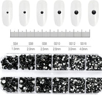 12Grids Pink Mixed Nail Rhinestones Luxury Nail Charms Glitter Crystal Jewelry Gems Nail Art Decoration Manicure Rhinestones R#Q