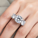 11cttw D Color Moissanite Diamond Luxurious Engagement Rings