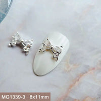 10pcs/lot Luxury No Fading Bow Butterfly Arc Nail Art Parts Zircon Crystal Manicure Nails Accesorios Supplies Decorations Charms