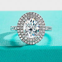 Oval Cut Moissanite Rings