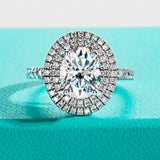 Oval Cut Moissanite Rings