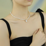 Freshwater Pearl Zircon Necklace