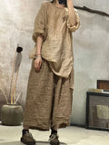 Women Summer Ramie Shirt