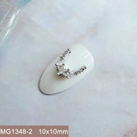 10pcs/lot Luxury No Fading Bow Butterfly Arc Nail Art Parts Zircon Crystal Manicure Nails Accesorios Supplies Decorations Charms