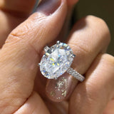 Oval Cut All Moissanite Ring