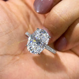 Oval Cut All Moissanite Ring