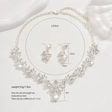 3pcs New Fashion Necklace Sets for Women Waterdrop Collar Choker Necklace Earring Jewelry Set for Prom Birthday Bridal Wedding