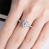 Oval Cut Moissanite Engagement Rings