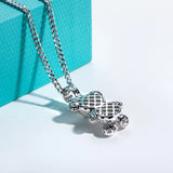 Moissanite Cute Bear Necklace