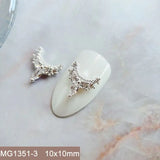 10pcs/lot Luxury No Fading Bow Butterfly Arc Nail Art Parts Zircon Crystal Manicure Nails Accesorios Supplies Decorations Charms