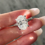 Oval Cut All Moissanite Ring