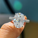 Oval Cut All Moissanite Ring