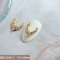 10pcs/lot Luxury No Fading Bow Butterfly Arc Nail Art Parts Zircon Crystal Manicure Nails Accesorios Supplies Decorations Charms