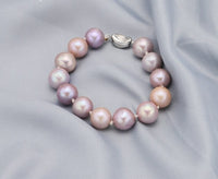 Pink Purple Round Pearls  Bracelets