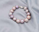 Pink Purple Round Pearls  Bracelets