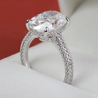 Oval Cut All Moissanite Ring
