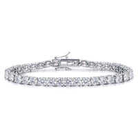 12.4CTW  4mm F Near Colorless Moissanite Tennis Bracelet for Women