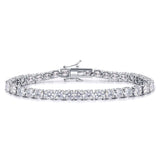 12.4CTW  4mm F Near Colorless Moissanite Tennis Bracelet for Women