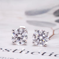 Moissanite  2.00ct  Silver Earring Jewelry