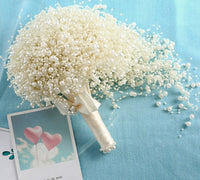 Wedding Flower Bridal Bouquet Full Pearls Ivory&white Bouquet 100% Handmade Waterfull Bride Bouquet