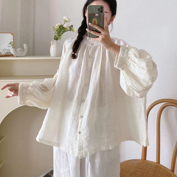 Vintage Linen Womens Blouses