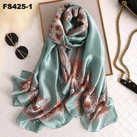 luxury women scarf summer silk scarves shawls lady wraps soft pashimina female Echarpe Designer beach stole bandana